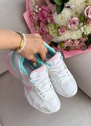 Кроссовки nike v2k runtek white/pink7 фото