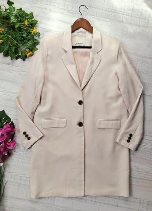 Жакет піджак з льоном amisu подовжений  блейзер жіночий