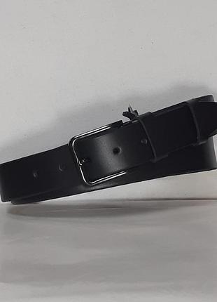 Ремень 01.071.496 zmlk (3.7 х 124 см) черный с черной пряжкой 35-1