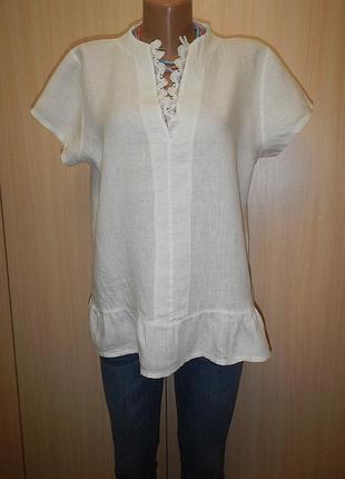 Льняная блуза c.valentyne p.s 100% лен
