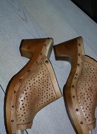 Ugg (австралия)-кожаные дышащие сабо р.37 (23,5 см)