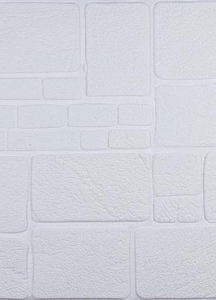 Самоклеящаяся декоративная 3d панель белый камень 8 мм