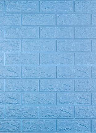 Самоклеющаяся декоративная 3d панель под голубой кирпич 700x770x5мм (005-5)
