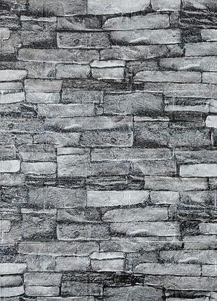 Самоклеящаяся декоративная 3d панель под кирпич серый песчаник 700x770x3мм (059-3)