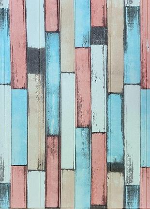 Самоклеющаяся декоративная 3d панель розовое дерево 700x700x5мм (050)