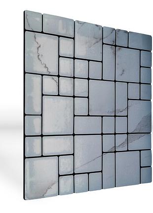 Самоклеящаяся виниловая pet плитка фигуры светло-серый 30х30cmх4mm