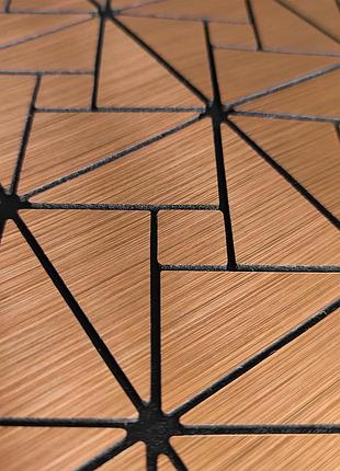 Самоклеящаяся виниловая pet плитка фигуры золото 30х30cmх4mm