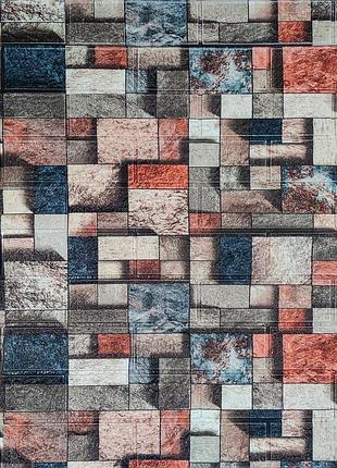 Декоративная настенная 3d панель самоклейка цветная мозаика 700х770х4мм (350)