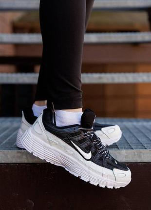 Женские кроссовки nike p-6000 white black