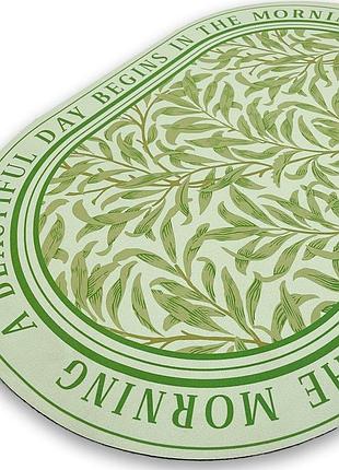 Стильный влагопоглащающий коврик 40х60см зеленый "прекрасный день"