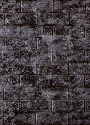 Самоклеящаяся 3d панель черный природный мрамор 700x770x5 мм