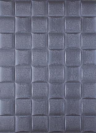 Срібна самоклеюча 3d панель "графіт лоза" 700x700x5мм