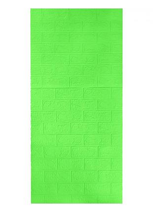 Самоклеюча 3d панель зелена цегла в рулоні 3080x700x3мм