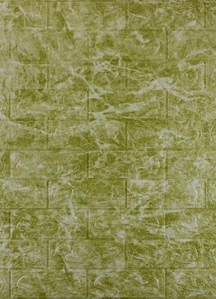 Самоклеющаяся 3d панель мрамор темно-оливковый 700х770х3мм