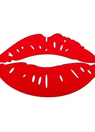 Зеркальный декор акриловый самоклеющийся губы красные, 2шт (d) sw-00002500