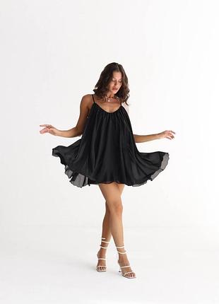 Летний шифоновый короткий сарафан с регулируемыми бретелями