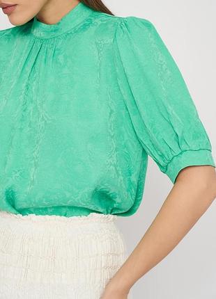 Zara шовкова віскозна блуза в яскравий колір на хс с