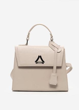 Беж тауп - фурнитура серебро - качественная и элегантная сумочка в форме мини-чемоданчика (луцк, 824)