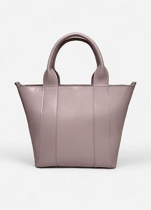 Дымчатая (темный беж) - большая, качественная сумка в стиле "tote bag", отделение на молнии (луцк, 836)