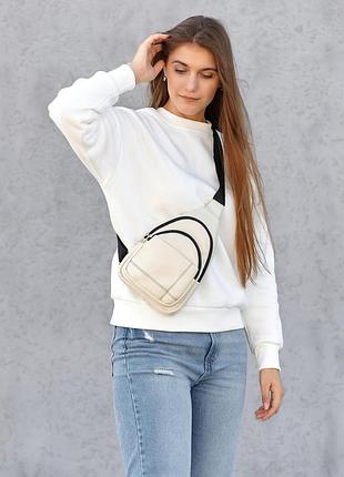 Сумка на пояс, слінг - стильна - високої якості молочний