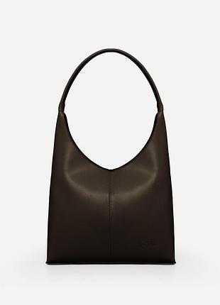 Шоколад - формат а4 - качественная и элегантная сумка на молнии овальной формы (луцк, 850)