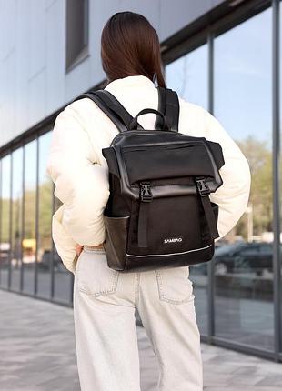 Жіночий рюкзак високої якості українського виробництва, молодіжний, чорний