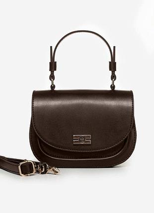 Шоколад - елегантный, фабричный клатч высокого качества украинского производства, под клапаном (луцк, 854)