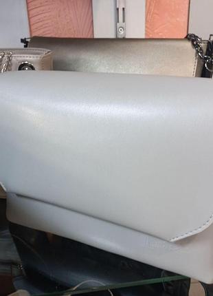 Серый - два отделения под клапаном – каркасный клатч высокого качества укр. производства (луцк, 792)