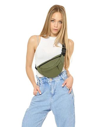 Сумка на пояс бананка високої якості українського виробництва- зелений хакі