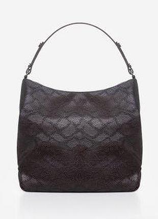 Шоколад — текстура питона — элегантная сумка классического дизайна и большого размера (луцк, 853)