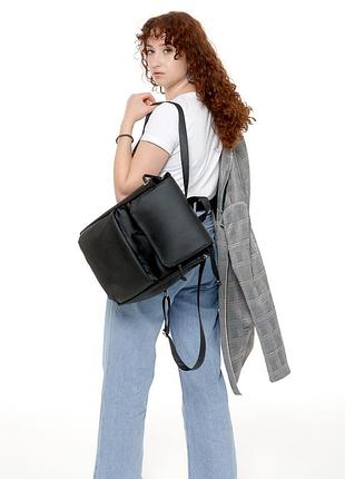 Жіночий рюкзак високої якості українського виробництва стиль     чорний