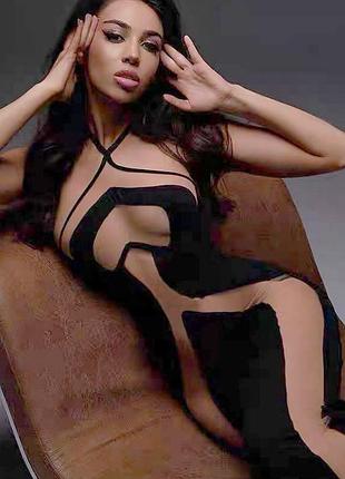 Распродажа платье prettylittlething с сетчатыми вставками