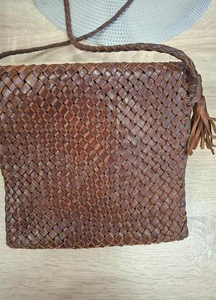 Плетена сумочка,шкіра 3