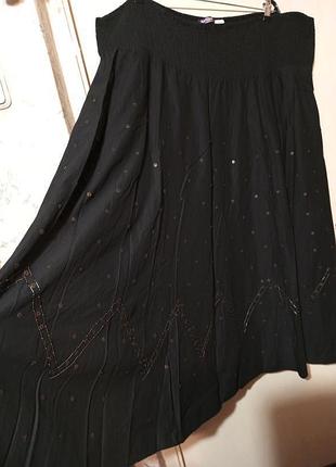 Натуральный -100% хлопковый тоненький бохо сарафан или макси юбка мега батал индия