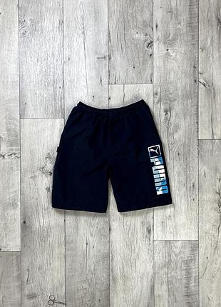 Puma шорты m размер спортивные черные с принтом оригинал