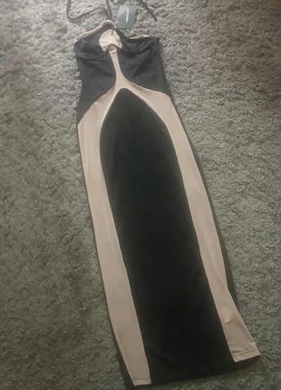 Распродажа платье prettylittlething с сетчатыми вставками