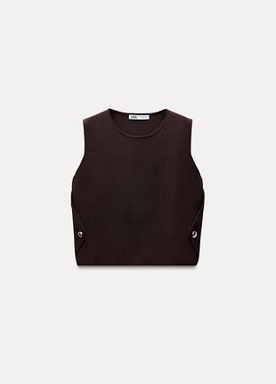 Топ-желет в шоколадному кольорі