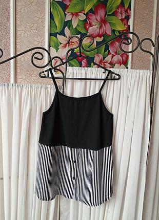 Красива комбінована блуза в полоску shein.