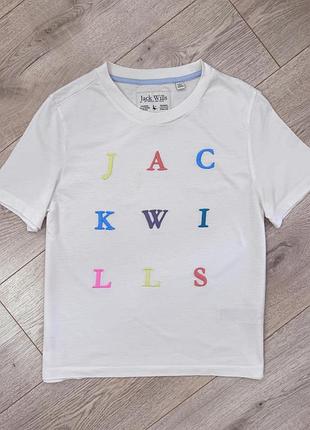 Жіноча біла футболка від британського бренду jack wills, оригінал розмір 8