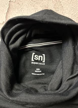 Super.natural alpine turtleneck merino blend hoodie size m black 9