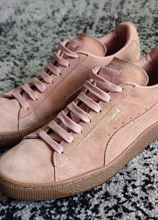 Кроссовки puma suede classic tonal jr pink