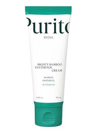 Purito seoul mighty bamboo panthenol cream заспокійливий крем для обличчя з пантенолом, 100 мл