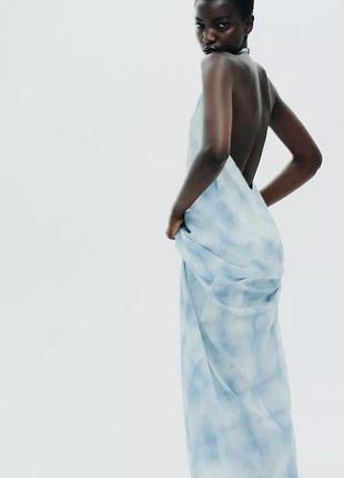 Платье хальтер с эффектом tie-dye 4