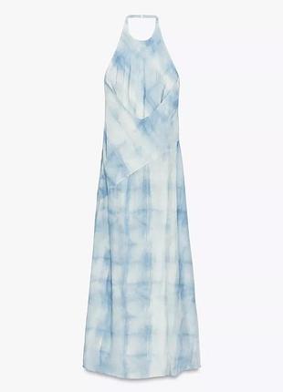 Платье хальтер с эффектом tie-dye 6