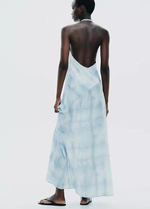 Платье хальтер с эффектом tie-dye 8