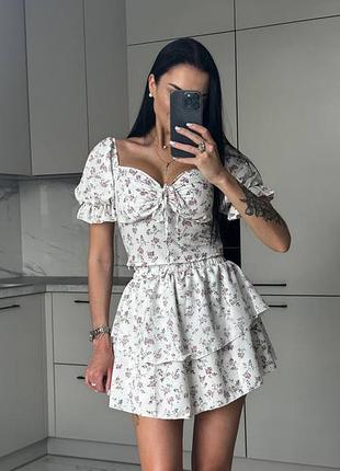 Костюм літній топ+ спідниця-шорти