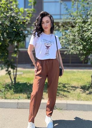 Женский костюм летний футболка и штаны