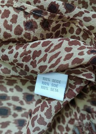 Натуральний шовк ночншука пеньюар в леопардовий принт