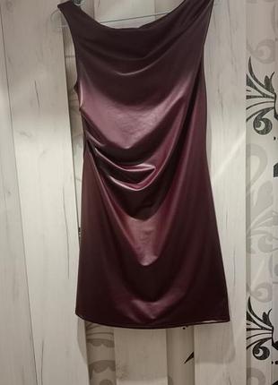 Сарафан под кожу.платье без рукавов