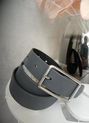 Натуральная кожа ремень, средняя ширина, серый.